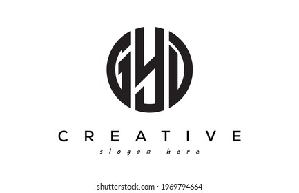 Letters GYD creative logo design vector
