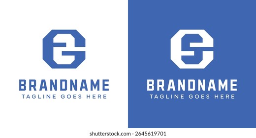 Letters GZ or ES Monogram Logo, suitable for any business with GZ ZG ES SE initials