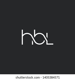 Letters H B L Joint logo icon vector element.