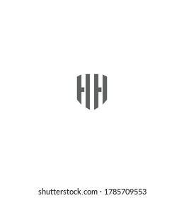 letters h and h combined to form a shield, can be used as part of the logo or the initials of individual or group names.