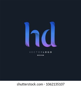 Letters H D joint logo icon vector element.