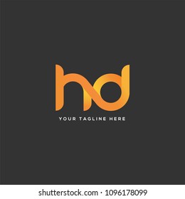 Letters H D joint logo icon vector template.
