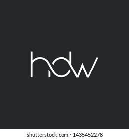 Letters H D W Joint logo icon vector element.