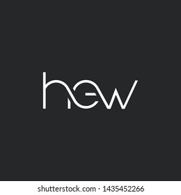 Letters H E W Joint logo icon vector element.