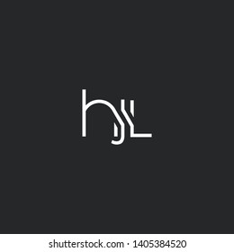 Letters H J L Joint logo icon vector element.