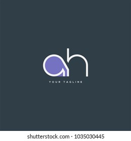 Letters A H, A & H joint logo icon vector template.
