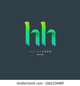 Letters H H joint logo icon vector element.
