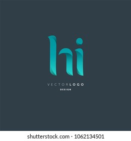 Letters H I joint logo icon vector element.
