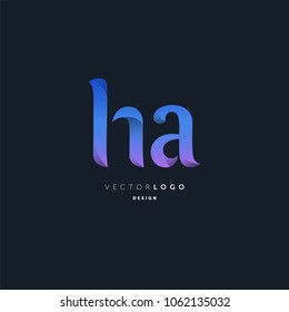Letters H A joint logo icon vector element.