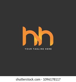 Letters H H joint logo icon vector template.
