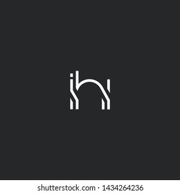 Letters I H I Joint logo icon vector element.