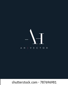 Letters A H joint logo icon vector element.

