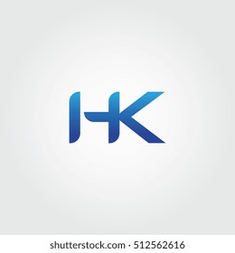 The letters H and K combined Icon Logo Templates. HK Initial Vector Design Element For Download