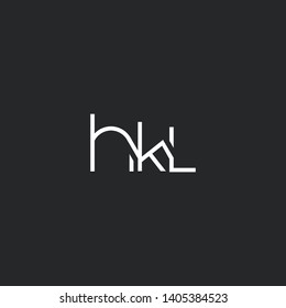 Letters H K L Joint logo icon vector element.