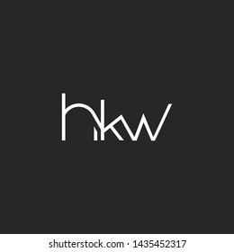 Letters H K W Joint logo icon vector element.