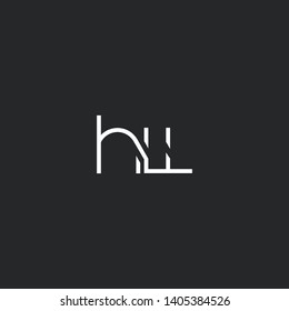 Letters H L L Joint logo icon vector element.