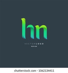 Letters H N joint logo icon vector element.