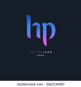 Letters H P joint logo icon vector element.