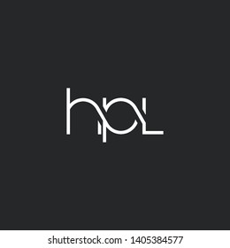 Letters H P L Joint logo icon vector element.