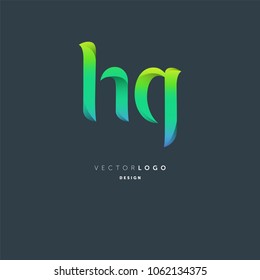 Letters H Q joint logo icon vector element.