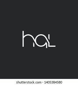 Letters H Q L Joint logo icon vector element.