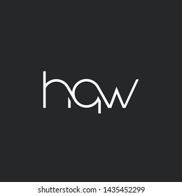 Letters H Q W Joint logo icon vector element.