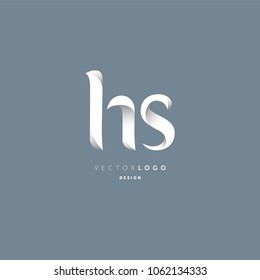 Letters H S joint logo icon vector element.