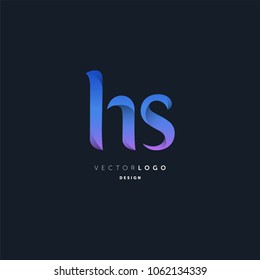Letters H S joint logo icon vector element.