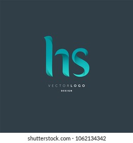 Letters H S joint logo icon vector element.