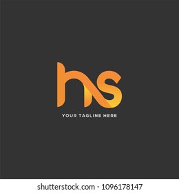 Letters H S joint logo icon vector template.
