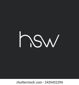 Letters H S W Joint logo icon vector element.