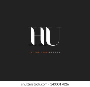 Letters H & U Joint logo icon vector for business card and corporate identity.