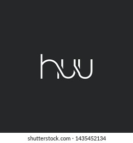 Letters H U U Joint logo icon vector element.