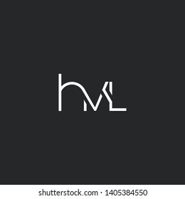 Letters H V L Joint logo icon vector element.