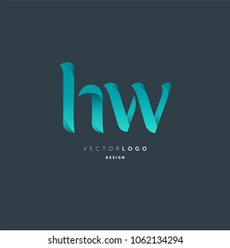 Letters H W joint logo icon vector element.