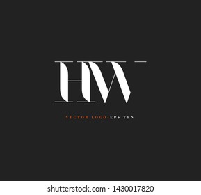 Letters H & W Joint logo icon vector for business card and corporate identity.