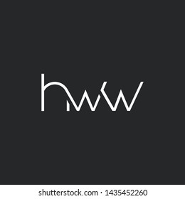 Letters H W W Joint logo icon vector element.