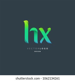 Letters H X joint logo icon vector element.