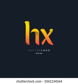 Letters H X joint logo icon vector element.