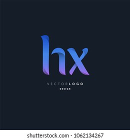 Letters H X joint logo icon vector element.