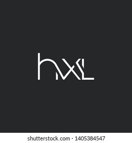 Letters H X L Joint logo icon vector element.