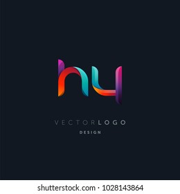 Letters H Y, H & Y logo, multi colour letters icon vector template.

