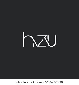 Letters H Z U Joint logo icon vector element.