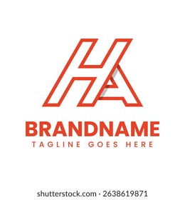 Letters HA or AH Monogram Logo, suitable for any brand with HA or AH initials