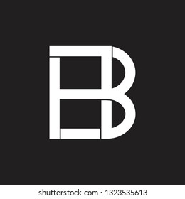 letters hb simple linked geometric abstract logo