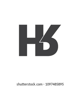 letters hbk linked abstract design logo vector