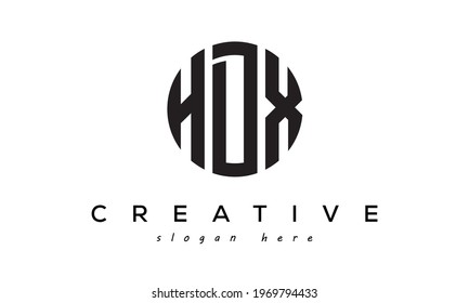 Letters HDX creative logo design vector