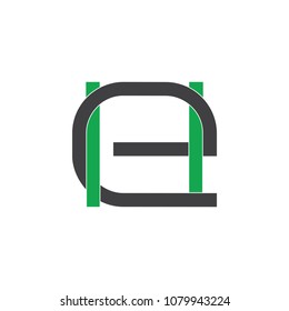 letters he linked lines design logo