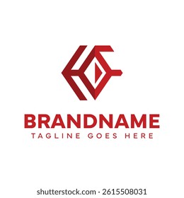 Letters HF Diamond Logo, symbolizing elegance, strength, and premium identity