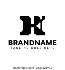Buchstaben HF Monogramm Logo, für jede Marke mit HF- oder FH-Initialen